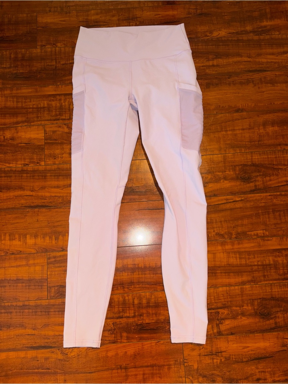 Fabletics Lilac High-Waist Leggings with Side Pockets | Size Medium
